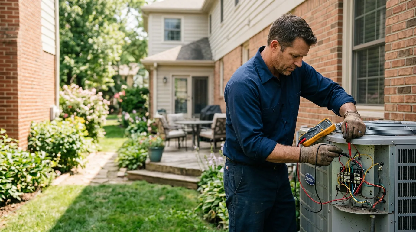 HVAC technician working near Woodridge, NY